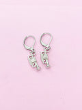 Silver Trumpet Charm Earrings, N4794