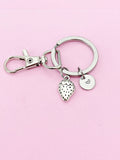 Silver Strawberry Charm Keychain Christmas Jewelry Gifts, N355