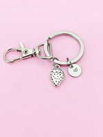 Silver Strawberry Charm Keychain Christmas Jewelry Gifts, N355