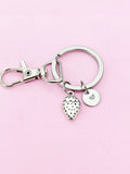 Silver Strawberry Charm Keychain Christmas Jewelry Gifts, N355