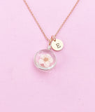Real Dried Press Flower Necklace, Japanese Girlfriend Gift, N3162A
