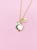 Gold Cute Giant Panda Charm Necklace, Panda Nanny Zookeeper Gifts, N5505