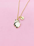 Gold Cute Giant Panda Charm Necklace, Panda Nanny Zookeeper Gifts, N5505