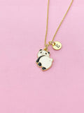 Gold Cute Giant Panda Charm Necklace, Panda Nanny Zookeeper Gifts, N5505