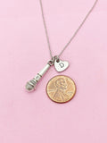 Silver Microphone Charm Necklace, Mic Charm, Speaker Gift, N2625A
