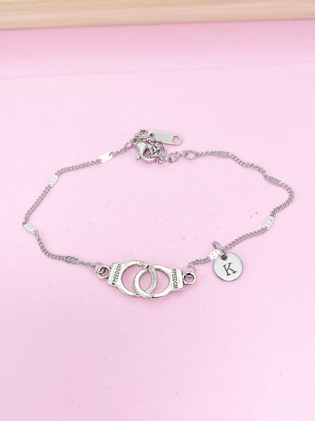Silver Freedom Handcuff Bracelet, N1483B