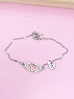 Bronze Gold or Silver Freedom Handcuff Bracelet, N1483E