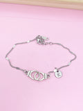 Bronze Gold or Silver Freedom Handcuff Bracelet, N1483E