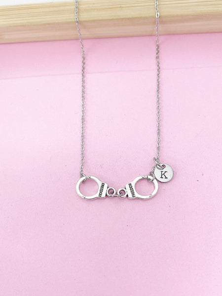 Silver Handcuff Necklace, N1483BC