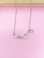 Silver Handcuff Necklace, N1483BC