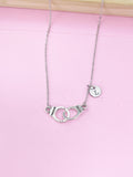 Silver Handcuff Freedom Charm Necklace, N1483BD