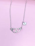 Silver Handcuff Freedom Charm Necklace, N1483BD
