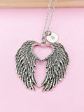 Silver Guardian Angel Wing Necklace, N939