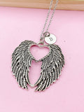 Silver Guardian Angel Wing Necklace, N939