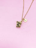 Gold Sushi Charm Necklace, N478