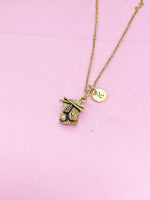 Gold Sushi Charm Necklace, N478