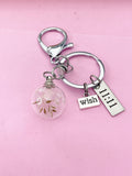 Silver 11:11 Dandelion Wish Keychain, N5690