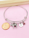 Silver Lamb Charm Bracelet Personalized Customized Monogram Jewelry, N1587D