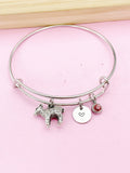 Silver Lamb Charm Bracelet Personalized Customized Monogram Jewelry, N1587D