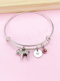Silver Lamb Charm Bracelet Personalized Customized Monogram Jewelry, N1587D