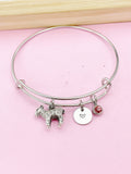 Silver Lamb Charm Bracelet Personalized Customized Monogram Jewelry, N1587D
