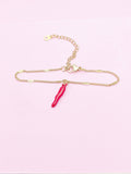 Gold Red Chili Bracelet N1697C