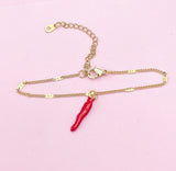 Gold Red Chili Bracelet N1697C