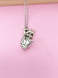 Silver Anatomical Heart Charm Necklace Doctor Nurse Medical School Student Gift Idea Personalized Customized Jewelry, AN4935
