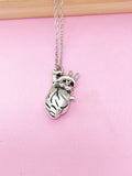 Silver Anatomical Heart Necklace, Medical Jewelry Gift