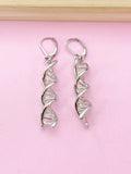 Silver DNA Charm Earrings, Hypoallergenic, Best Seller Christmas Gifts for Sister, N3590A
