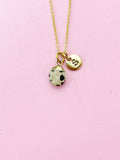 Dalmatian Jasper Necklace, Natural Gemstone Jewelry N2761