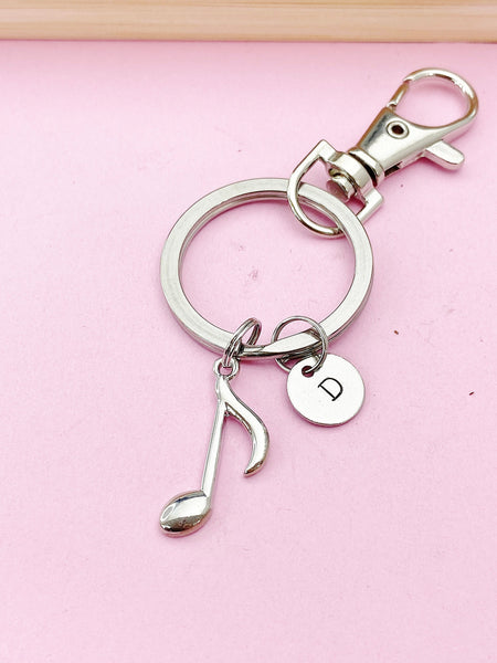 Silver Music Melody Charm Keychain, N4091A