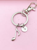 Silver Music Melody Charm Keychain, N4091A