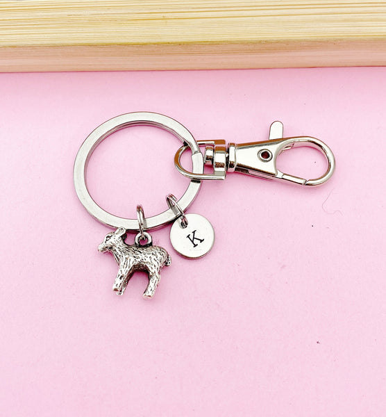 Silver Lamb Charm Keychain, N1587F
