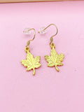 Maple Leaf Earrings, Gold Earrings, N5142