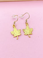 Maple Leaf Earrings, Gold Earrings, N5142