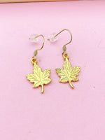 Maple Leaf Earrings, Gold Earrings, N5142