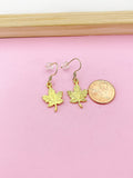 Maple Leaf Earrings, Gold Earrings, N5142