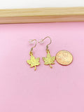 Maple Leaf Earrings, Gold Earrings, N5142