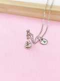 Silver Bishop Chess Piece Necklace, Chess Piece in Option, N4191A