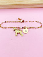 Gold Wheaten Terrier Dog Charm Bracelet, Personalized Gift, N1545