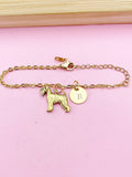 Gold Wheaten Terrier Dog Charm Bracelet, Personalized Gift, N1545