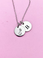 Silver Sousaphone Charm Necklace Music Instrument School Marching Band Gifts Idea Personalized Customized Made to Order D465