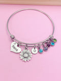 Silver Nana Sunflower Charm Bracelet, N1720