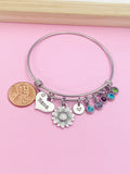 Silver Nana Sunflower Charm Bracelet, N1720