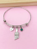 Silver Paint Brush Charm Bracelet, N1507D