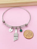Silver Paint Brush Charm Bracelet, N1507D
