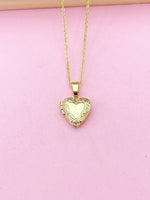 Gold Heart Locket Necklace, Delicate Necklace, Dainty Necklace, Simple Necklace, Minimalist Necklace, Gold Chain Necklace, N5076
