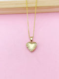 Gold Heart Locket Necklace, Delicate Necklace, Dainty Necklace, Simple Necklace, Minimalist Necklace, Gold Chain Necklace, N5076