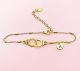 Gold or Silver Freedom Handcuff Bracelet, N1483F